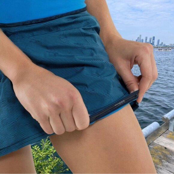 RARE Print! Lululemon Run: Pace Setter Tennis Golf Skirt Skort Sz. 8 - Picture 11 of 13